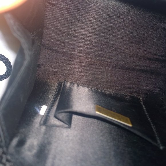 BLACK RHINESTONE EVENING BAG CLUTCH NWOT - Picture 8 of 12